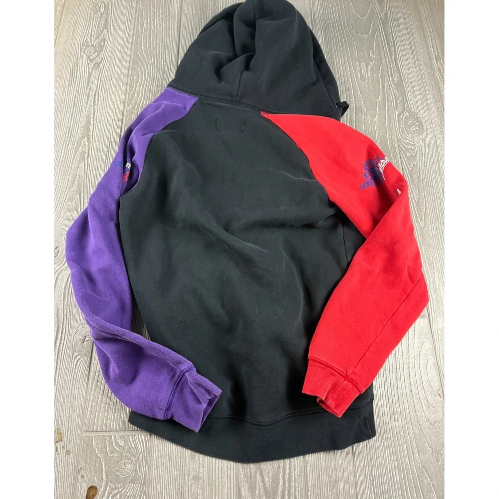 Jordan Color Block Zip Up Hoodie Mens Small Black Red Purple Blue Full Zip